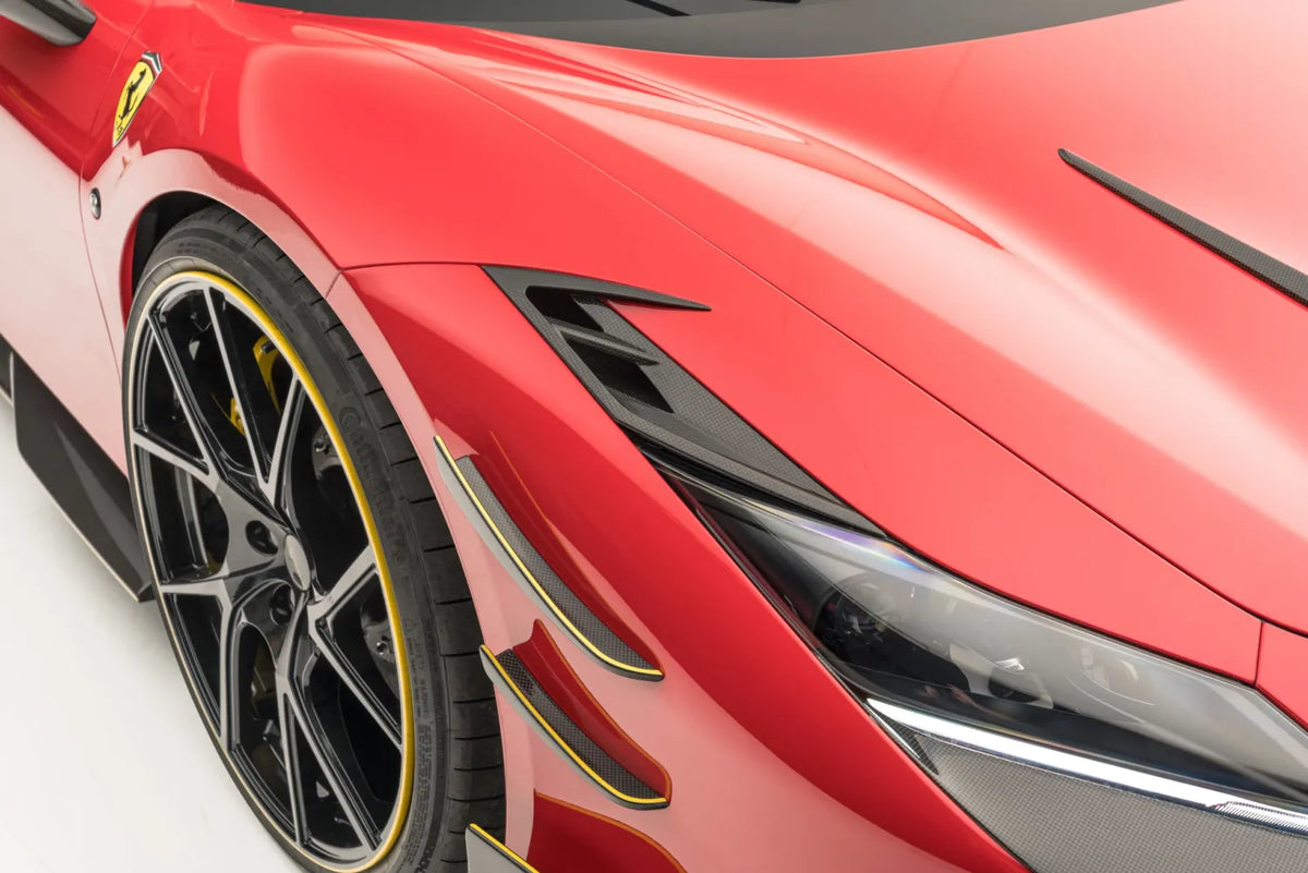 MANSORY Carbon Fiber Front Fender Air Intakes for Ferrari F8 Tributo / Spider (2020-2023) - image 2