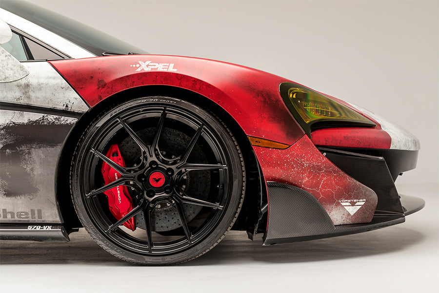 Vorsteiner 570-VX Front Bumper with Front Carbon Fiber Spoiler fits McLaren 570S