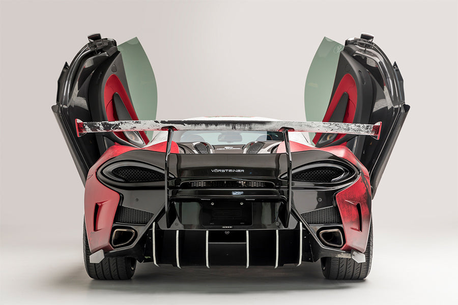 Vorsteiner 570-VX Aero Carbon Fiber Wing Blade with Uprights fits McLaren 570S