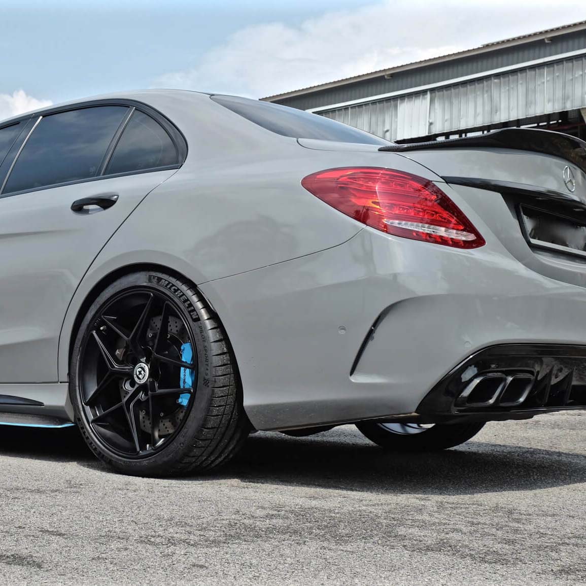 19" HRE FF11 Black 19x8.5 Concave Wheels Rims Fits Mercedes-Benz C250 C300 C350