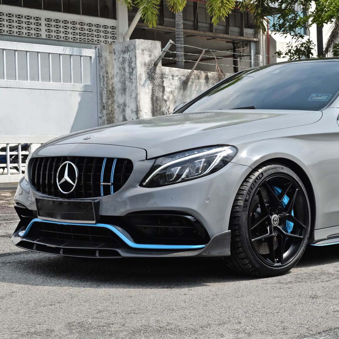 19" HRE FF11 Black 19x8.5 Concave Wheels Rims Fits Mercedes-Benz C250 C300 C350