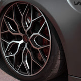20" Vossen HF2 Black 20X10 20X11 1261 Concave Wheels Rims Fits Nissan GT-R
