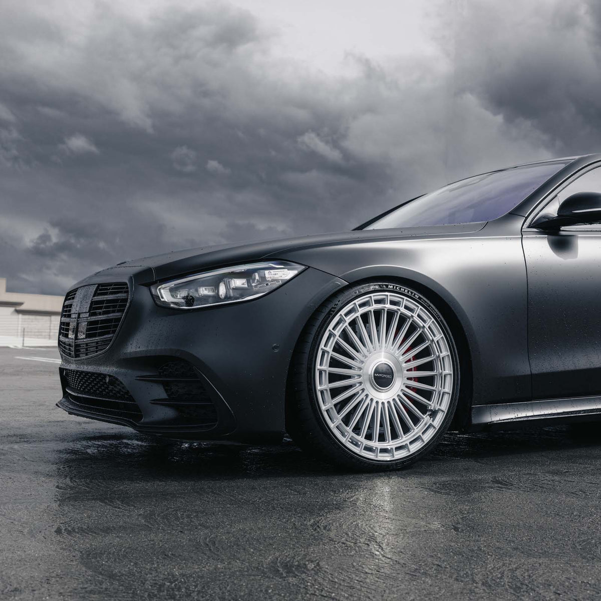 22" MV Forged MVF40 Silver 22X9 22X10.5 Wheels Rims Fits Mercedes W223 S Class