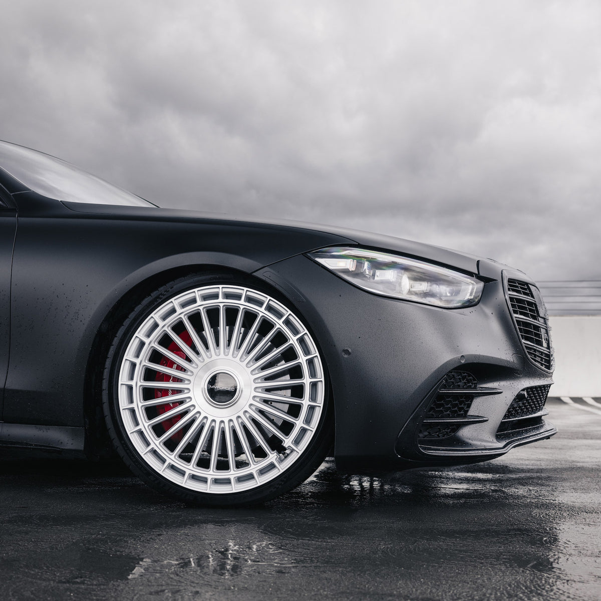 24" MV Forged MVF40 Silver 24x10 Concave Wheels Rims Fits Mercedes X167 GLS