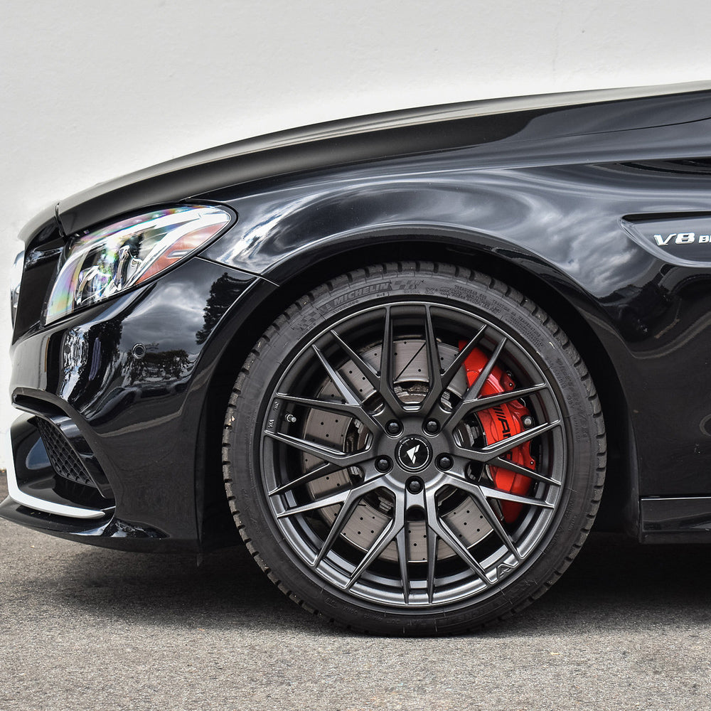 20" Vorsteiner V-FF 107 Concave Black Wheels Rims Fits Mercedes W205 C63 AMG