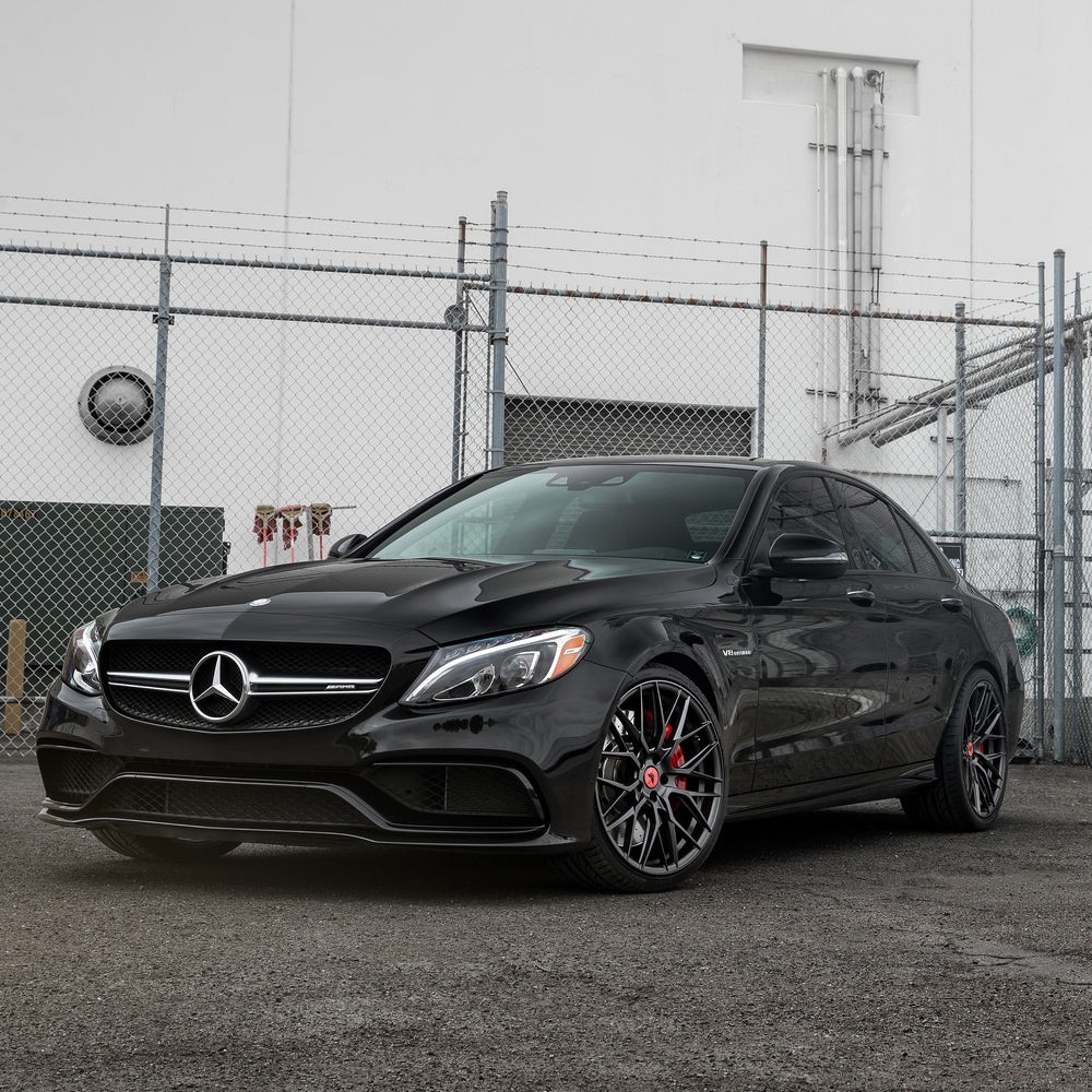 20" Vorsteiner V-FF 107 Concave Black Wheels Rims Fits Mercedes W205 C63 AMG