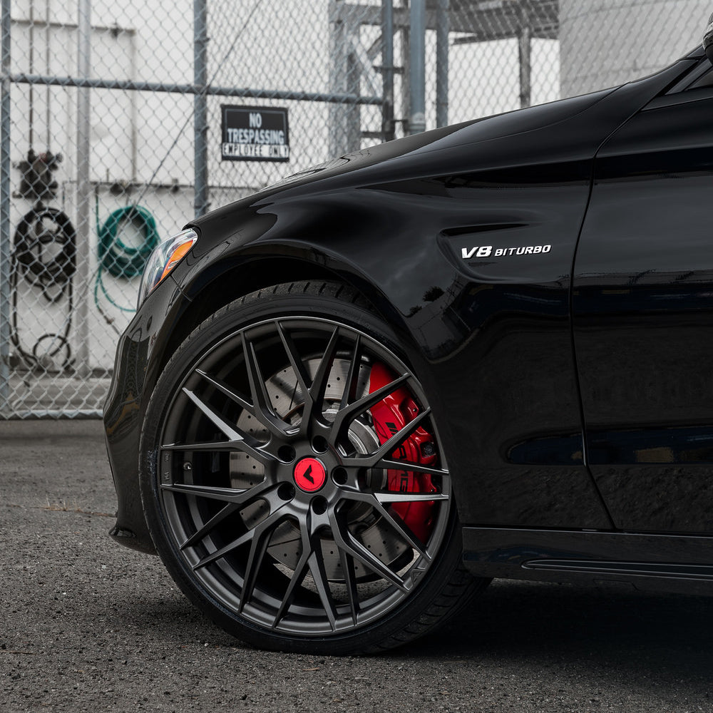 20" Vorsteiner V-FF 107 Concave Black Wheels Rims Fits Mercedes W205 C63 AMG