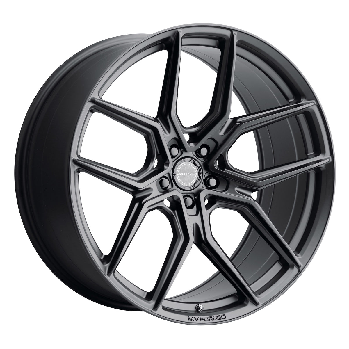 22" MV Forged MVF5 Black 22X9 Concave Wheels Rims Fits Bentley Continental