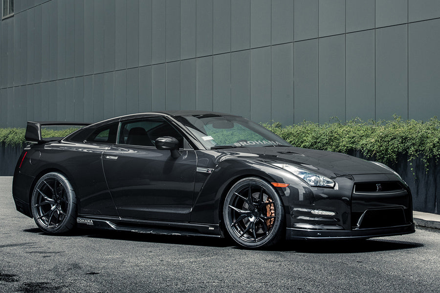 19" ROHANA RFX5 BLACK FORGED CONCAVE WHEELS RIMS FITS INFINITI G37 G37S COUPE