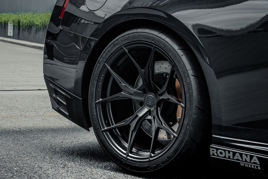 19" ROHANA RFX5 BLACK FORGED CONCAVE WHEELS RIMS FITS INFINITI G37 G37S COUPE