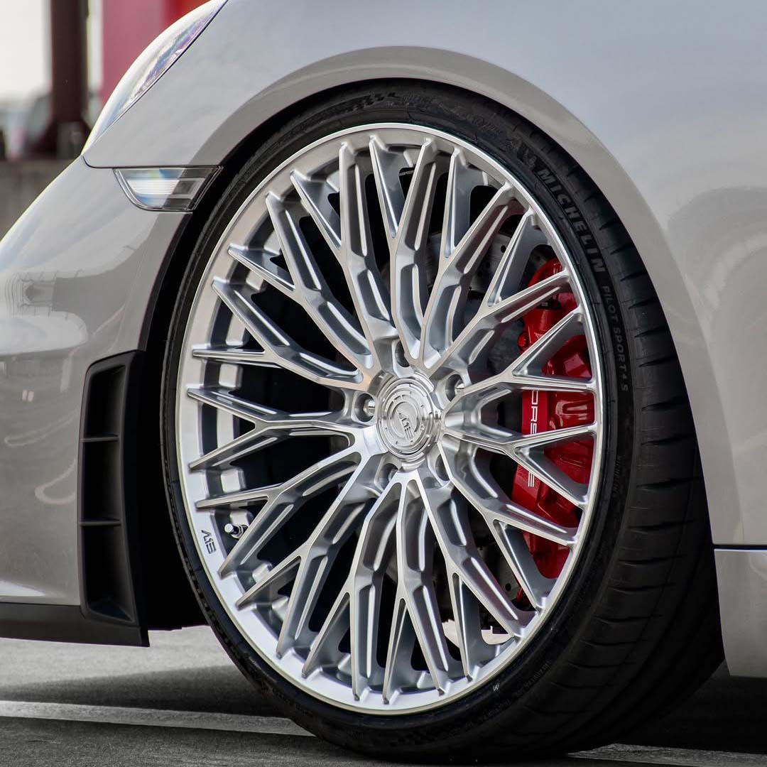 20" AL13 FR100 Silver 20x9 20x10 Concave Wheels Rims Fits Porsche Cayman
