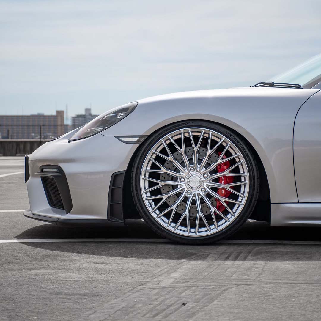 20" AL13 FR100 Silver 20x9 20x10 Concave Wheels Rims Fits Porsche Cayman