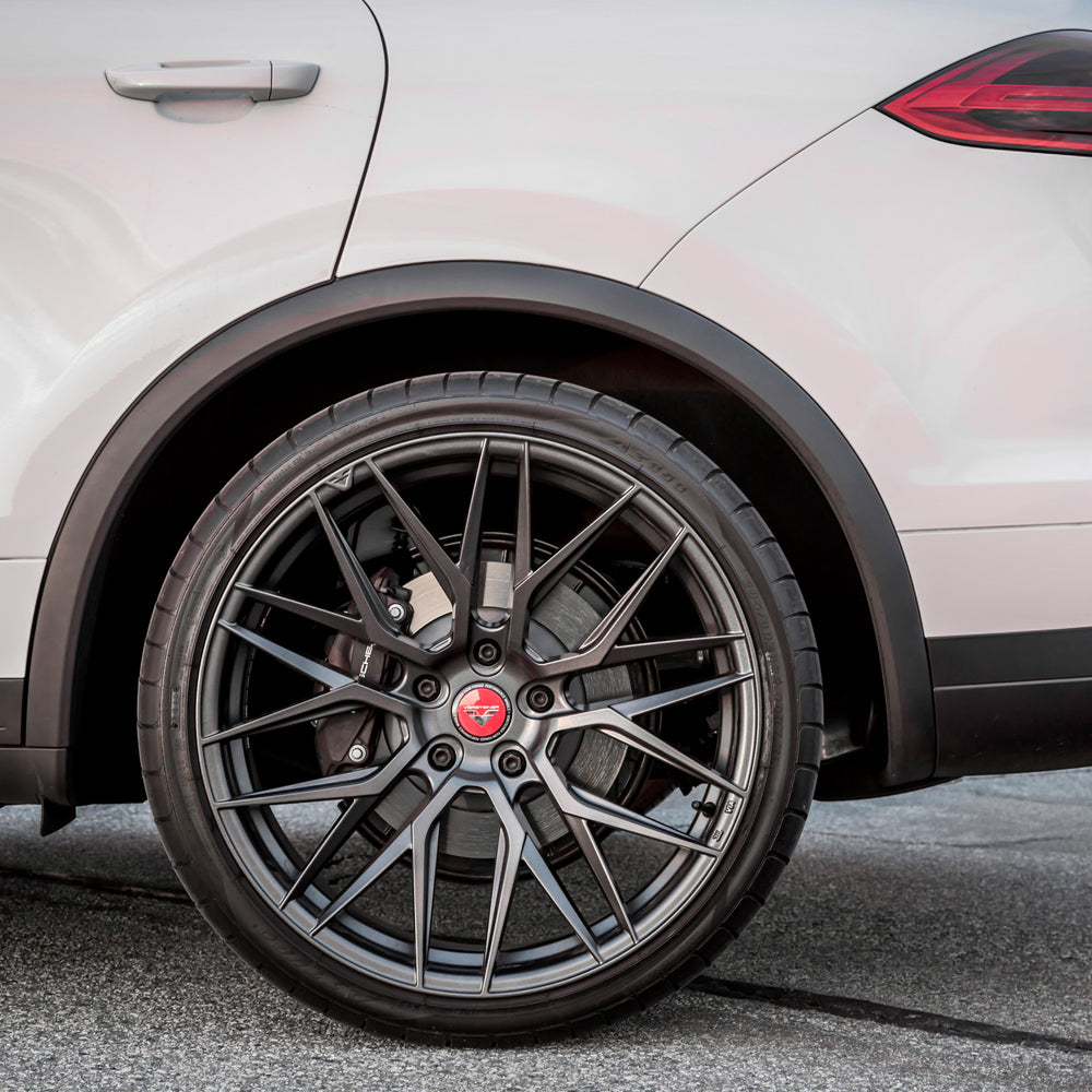 22" Vorsteiner VFF 107 Black Concave Forged Wheels Rims Fits Porsche Cayenne