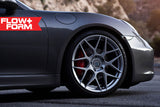 19" HRE FF01 FLOW FORM SILVER CONCAVE WHEELS RIMS FITS PORSCHE 991 911 4S TARGA