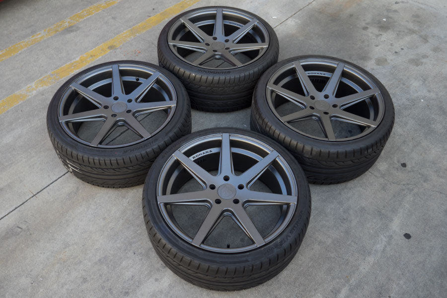 20" ROHANA RC7 GRAPHITE CONCAVE WHEELS RIMS HANKOOK TIRES FITS BMW F32 428i 435i