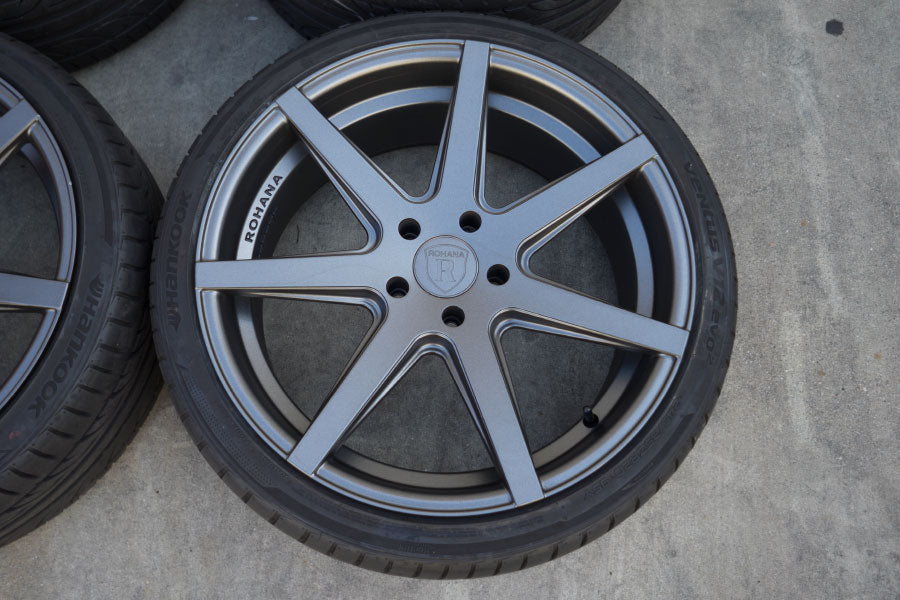 20" ROHANA RC7 GRAPHITE CONCAVE WHEELS RIMS HANKOOK TIRES FITS BMW F32 428i 435i