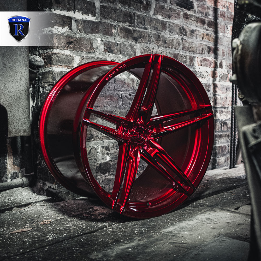 20" Rohana RFX15 Red 20x9 Forged Concave Wheels Rims Fits Audi S4