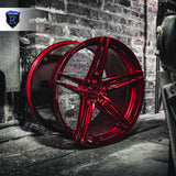 20" Rohana RFX15 Red 20x9 20x10 Forged Concave Wheels Rims Fits Tesla Model 3