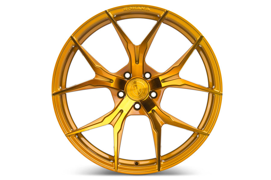 20" ROHANA RFX5 GOLD FORGED CONCAVE WHEELS RIMS FITS BENZ R230 SL550 SL63