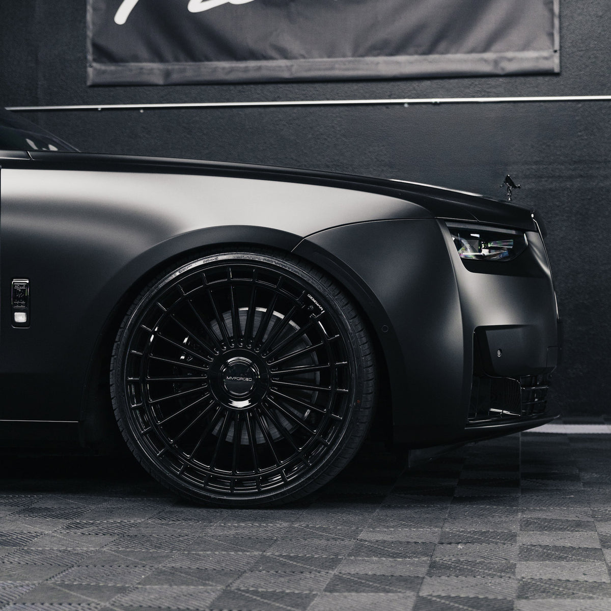 MV Forged MVF40 Black 22x9 22X10.5 Concave Wheels Rims Fits Rolls Royce Ghost