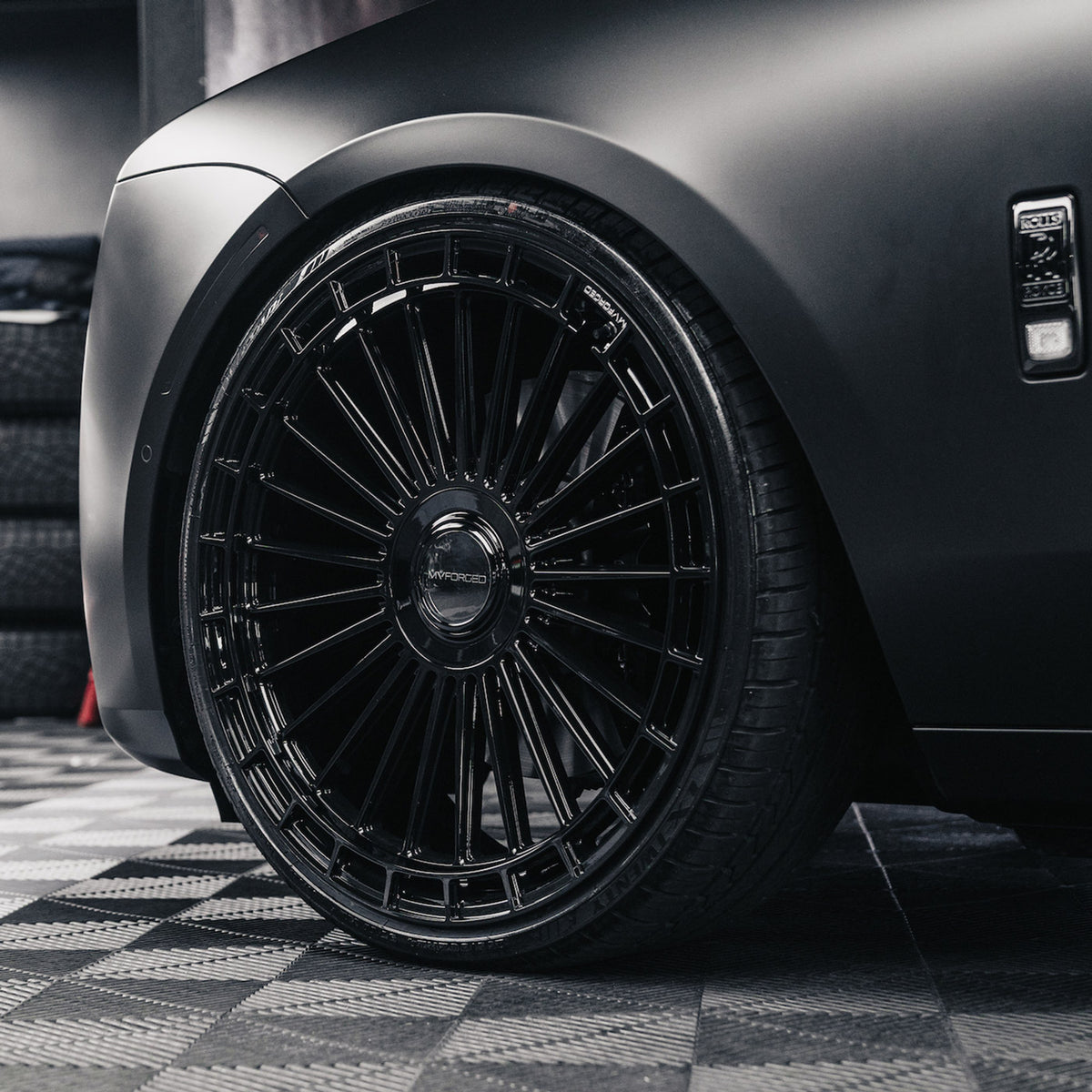 MV Forged MVF40 Black 22x9 22X10.5 Concave Wheels Rims Fits Rolls Royce Ghost