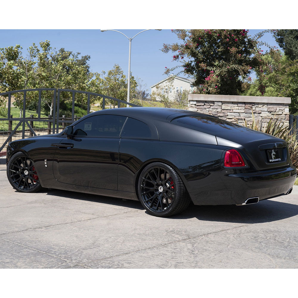 20" Forgiato Flow 001 Black Forged Concave Wheels Rims Fit Jaguar XJRS XJS