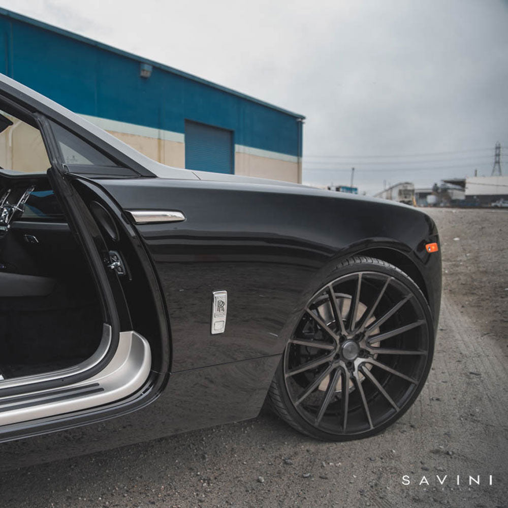 22" SAVINI BM16 BLACK CONCAVE WHEELS RIMS FITS JAGUAR F-PACE