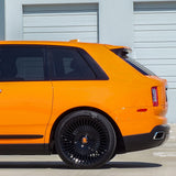 24" Forgiato Trimestre-M Black Concave Wheels Rims Fits Rolls-Royce Cullinan