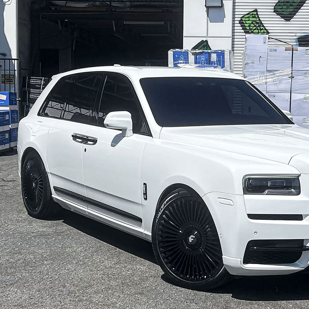 24" Forgiato Trimestre-M Black Concave Wheels Rims Fits Rolls-Royce Cullinan