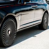 24" Forgiato Trimestre-M Black Concave Wheels Rims Fits Rolls-Royce Cullinan