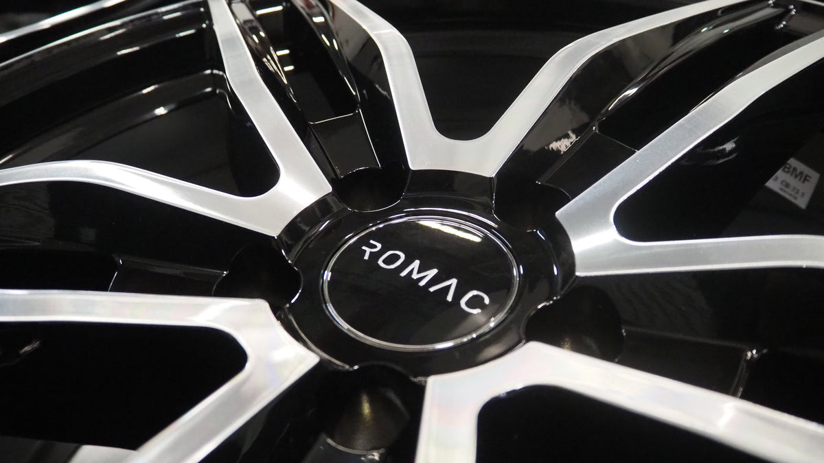 19" Romac Venom Black Polished 19x8.5 Wheels Rims Fits Audi TT TTS