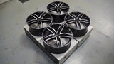 19" Romac Venom Black Polished 19x8.5 Wheels Rims Fits Ford Mustang