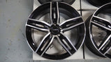 19" Romac Venom Black Polished 19x8.5 Wheels Rims Fits Mustang S550