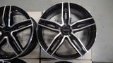 19" Romac Venom Black Polished 19x8.5 Wheels Rims Fits Maserati Ghibli
