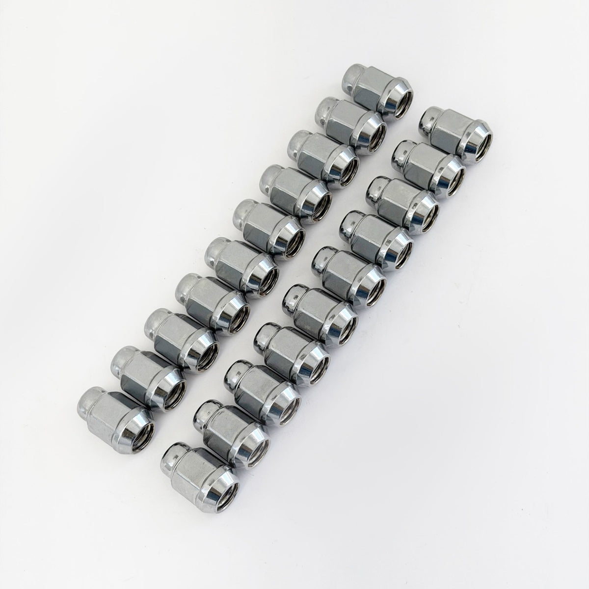 Bulge Acorn Lug Nuts M14x2.00 – 60° Conical Seat, 3/4" Hex (20 Pack) – Chrome view 6