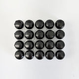 Lug Bolts M12x1.50 30mm – 60° Conical Seat, 17mm Hex (20 Pack) – Black view 3