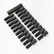 Spline Drive Lug Bolts M12x1.50 32mm – 60° Conical Seat (20 Pack + Key) – Black