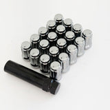 Tuner Spline Lug Nuts M14x1.50 – 60° Conical Acorn (20 Pack + Key) – Chrome view 2