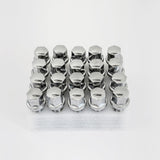Lug Bolts M12x1.50 35mm – R12 Ball Seat, 17mm Hex (20 Pack) – Chrome