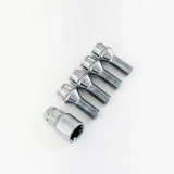 Lug Bolt Locks M12x1.50 40mm – 60° Conical Seat (Set of 4 + Key) – Chrome