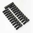Spline Drive Lug Bolts M14x1.50 30mm – 60° Conical Seat (20 Pack + Key) – Black