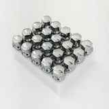 Lug Bolts M12x1.50 28mm – 60° Conical Seat, 17mm Hex (20 Pack) – Chrome