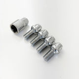 Lug Bolt Locks M14x1.50 24mm – R12 Ball Seat (Set of 4 + Key) – Chrome view 3