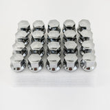 Lug Bolts M15x1.25 45mm – 60° Conical Seat, 17mm Hex (20 Pack) – Chrome