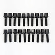 Lug Bolts M14x1.50 33mm – R12 Ball Seat, 17mm Hex (20 Pack) – Black