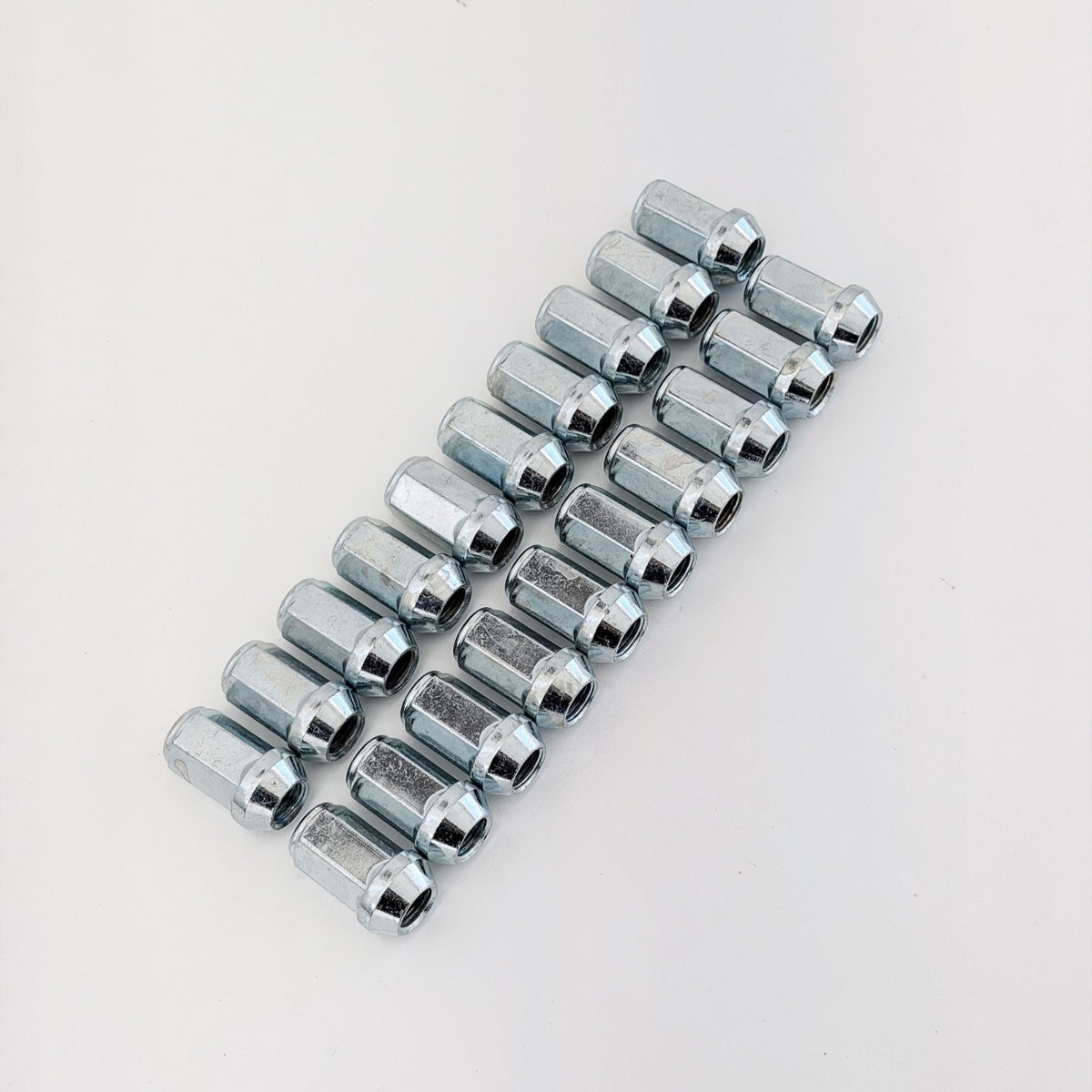 Bimecc Bulge Acorn Lug Nuts M14x1.50 – 60° Conical Seat, 3/4" Hex, Zinc (20 Pack) – Zinc view 2