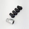 Lug Nut Locks M14x1.50 – 60° Conical Acorn (Set of 4 + Key) – Black