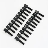 Lug Bolts M14x1.50 24mm – R12 Ball Seat, 17mm Hex (20 Pack) – Black