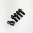 Lug Bolt Locks M14x1.25 28mm – 60° Conical Seat (Set of 4 + Key) – Black
