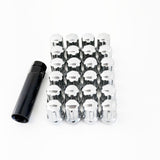 Short Truck Spline Lug Nuts 1/2"-20 – 60° Conical Acorn (24 Pack + Key) – Chrome view 3